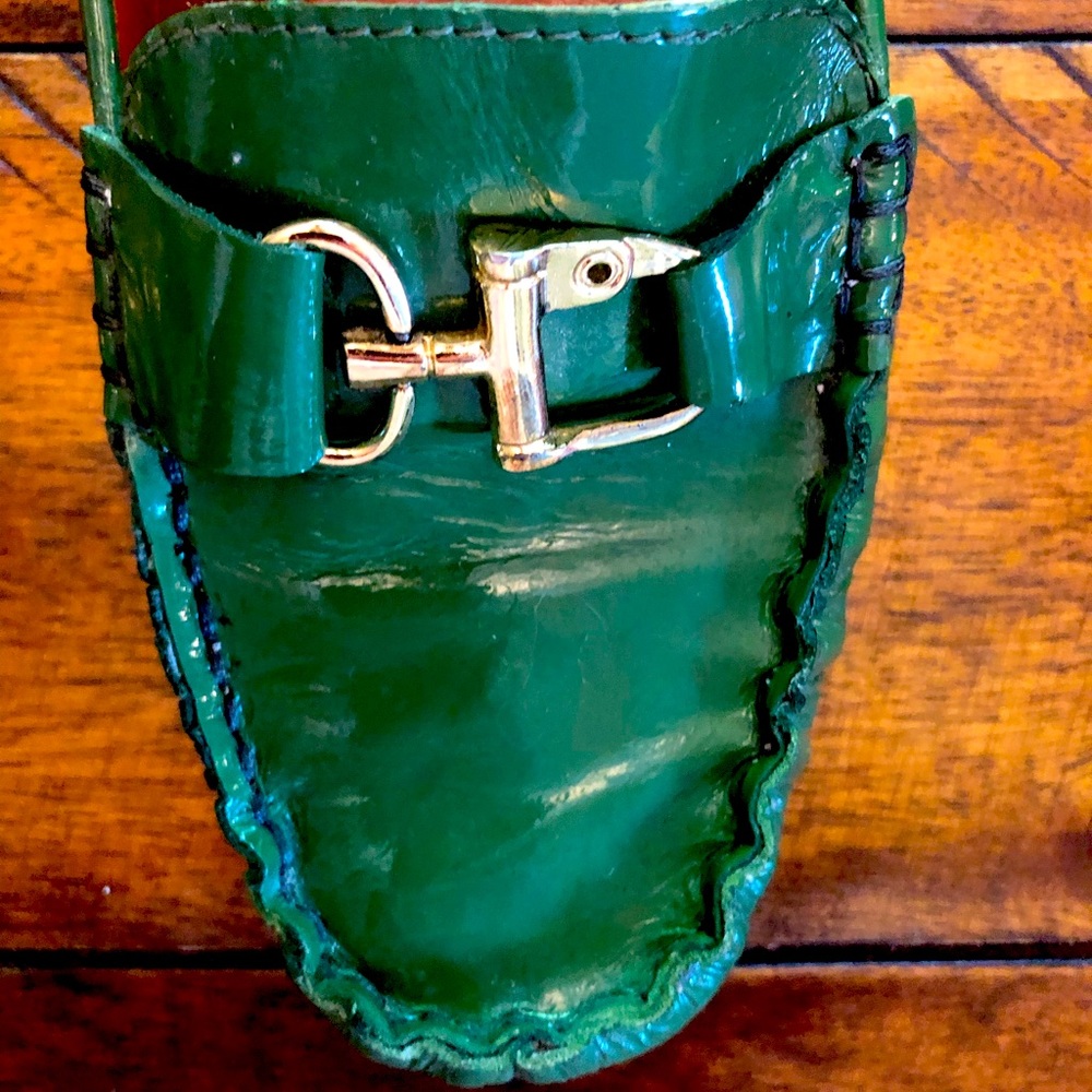 Vintage AJ Valenci Green patent leather shoes 6M